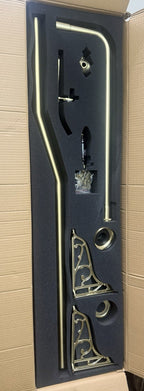High Level Toilet Flush Pipe Kit Brushed Brass Traditional Brass Bathroom