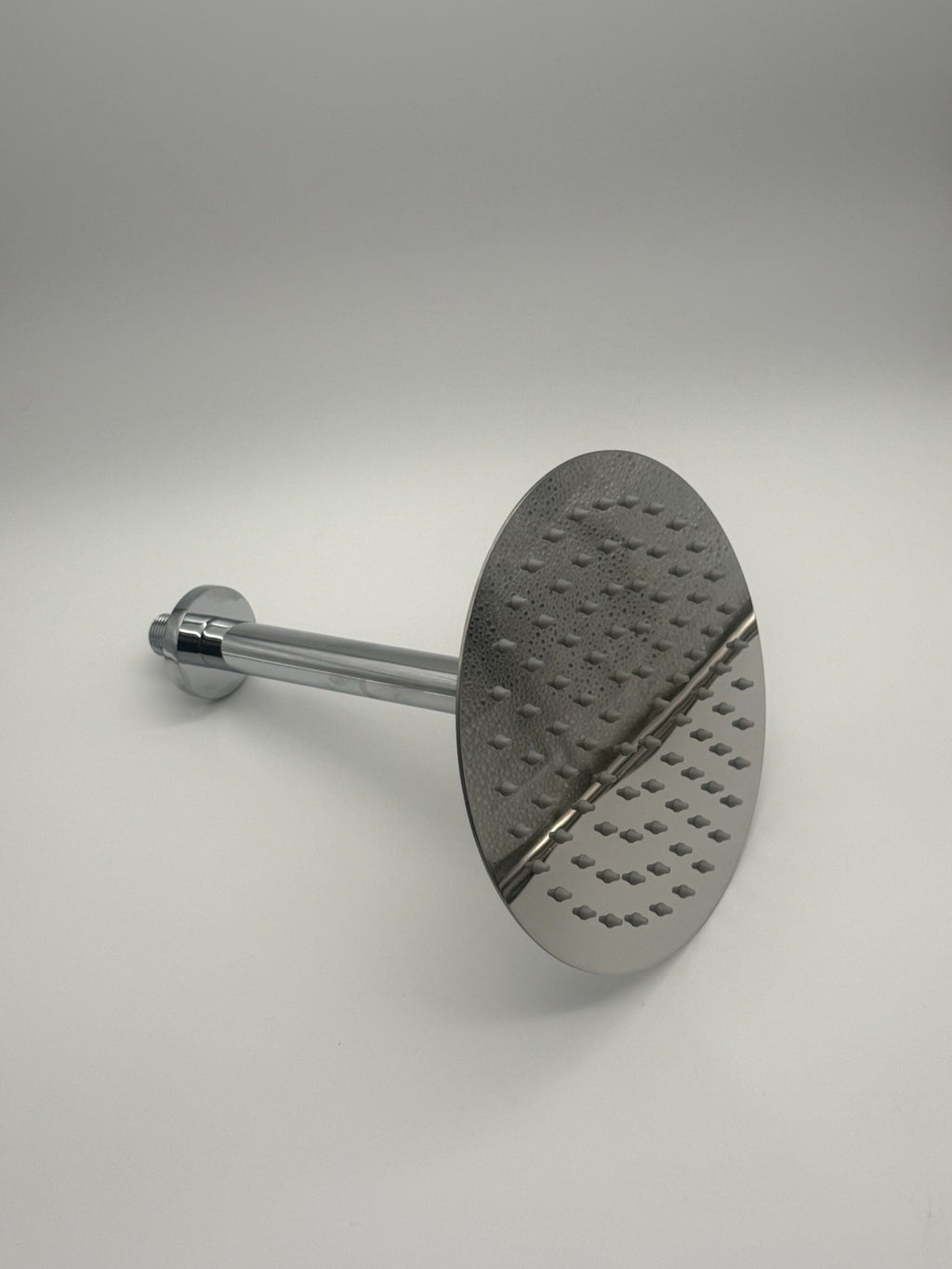 Round Ceiling Mounted Shower Arm & 200mm Rain Shower Head Chrome Set Brass