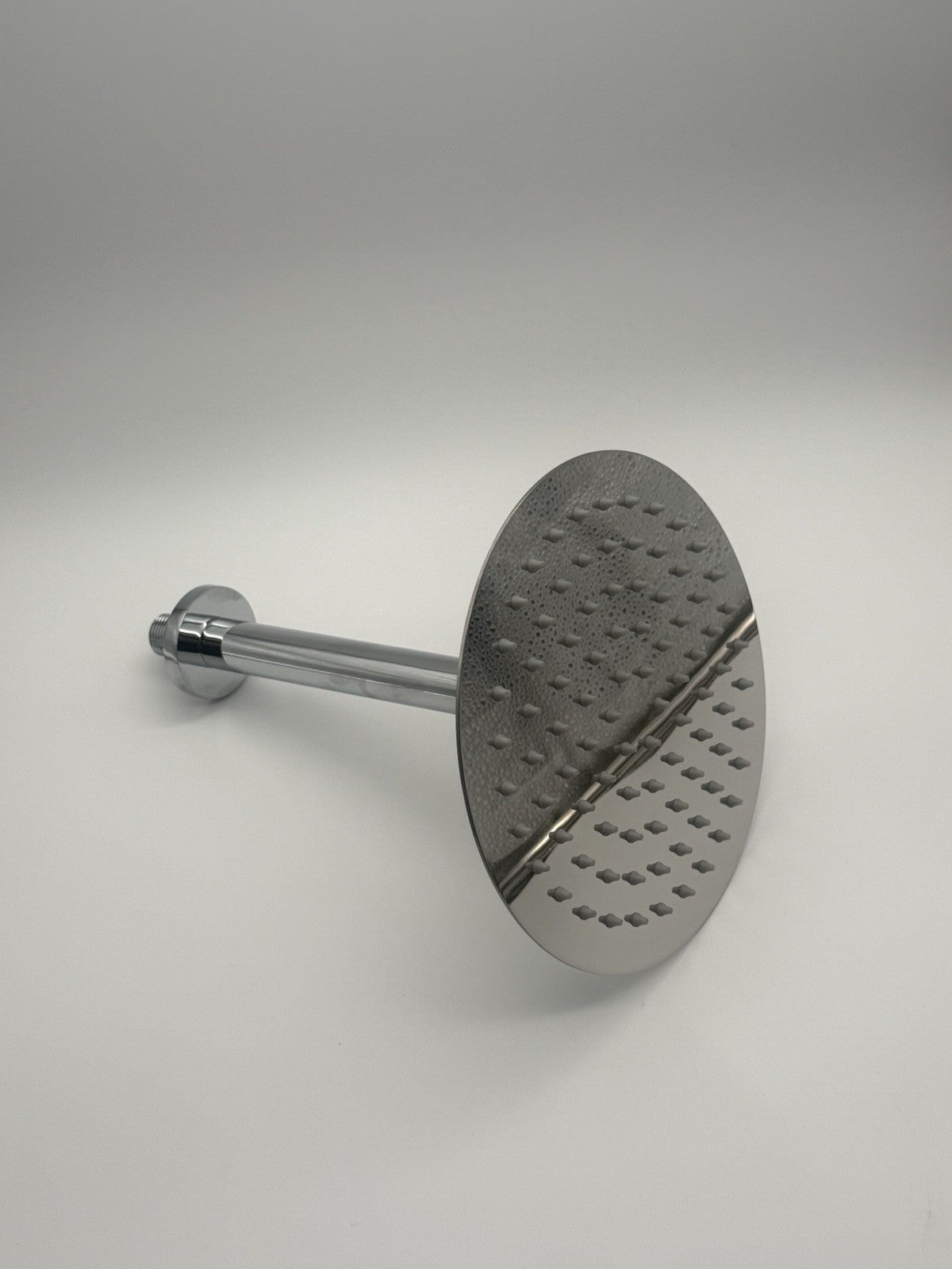 Round Ceiling Mounted Shower Arm & 200mm Rain Shower Head Chrome Set Brass