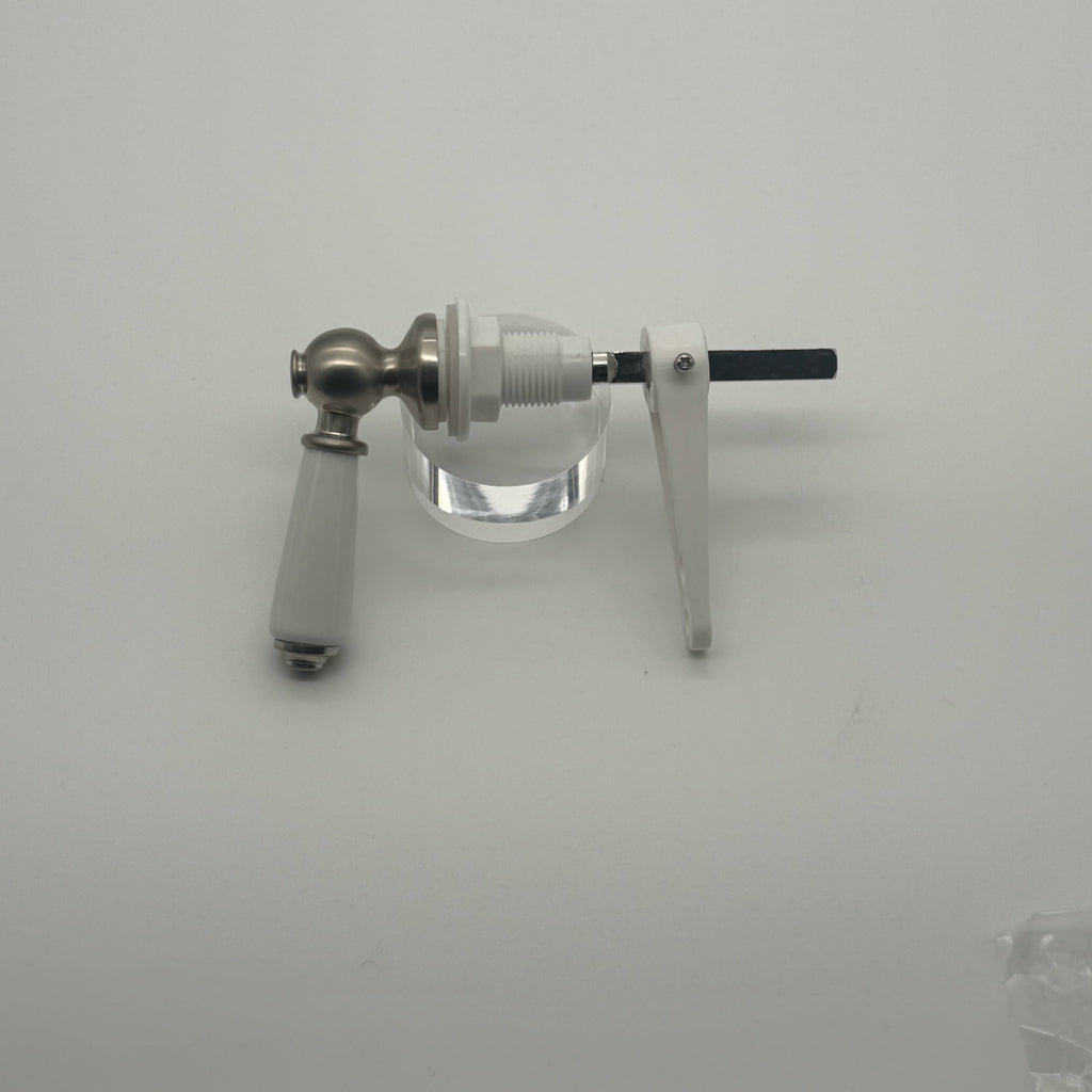 Traditional Ceramic Toilet Flush Lever Brushed Nickel Universal Fit Cistern