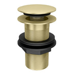 Unslotted Basin Waste Click Clack Brushed Brass Bathroom Sink Solid Brass