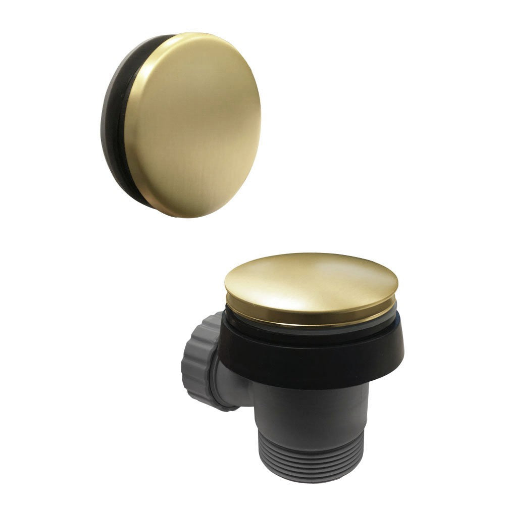 Click Clack Bath Waste with Overflow Brushed Brass Easy Clean Pop Up Plug G1½