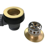 Click Clack Bath Waste with Overflow Brushed Brass Easy Clean Pop Up Plug G1½
