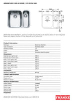 Franke Ariane ARX 160 Undermount 1.5 Bowl Stainless Steel Kitchen Sink RH — view 4