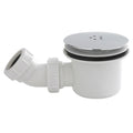 Shower Waste Trap 90mm Chrome Vented Dome Easy Clean High Flow Shower Tray