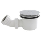 Shower Waste Trap 90mm Chrome Vented Dome Easy Clean High Flow Shower Tray